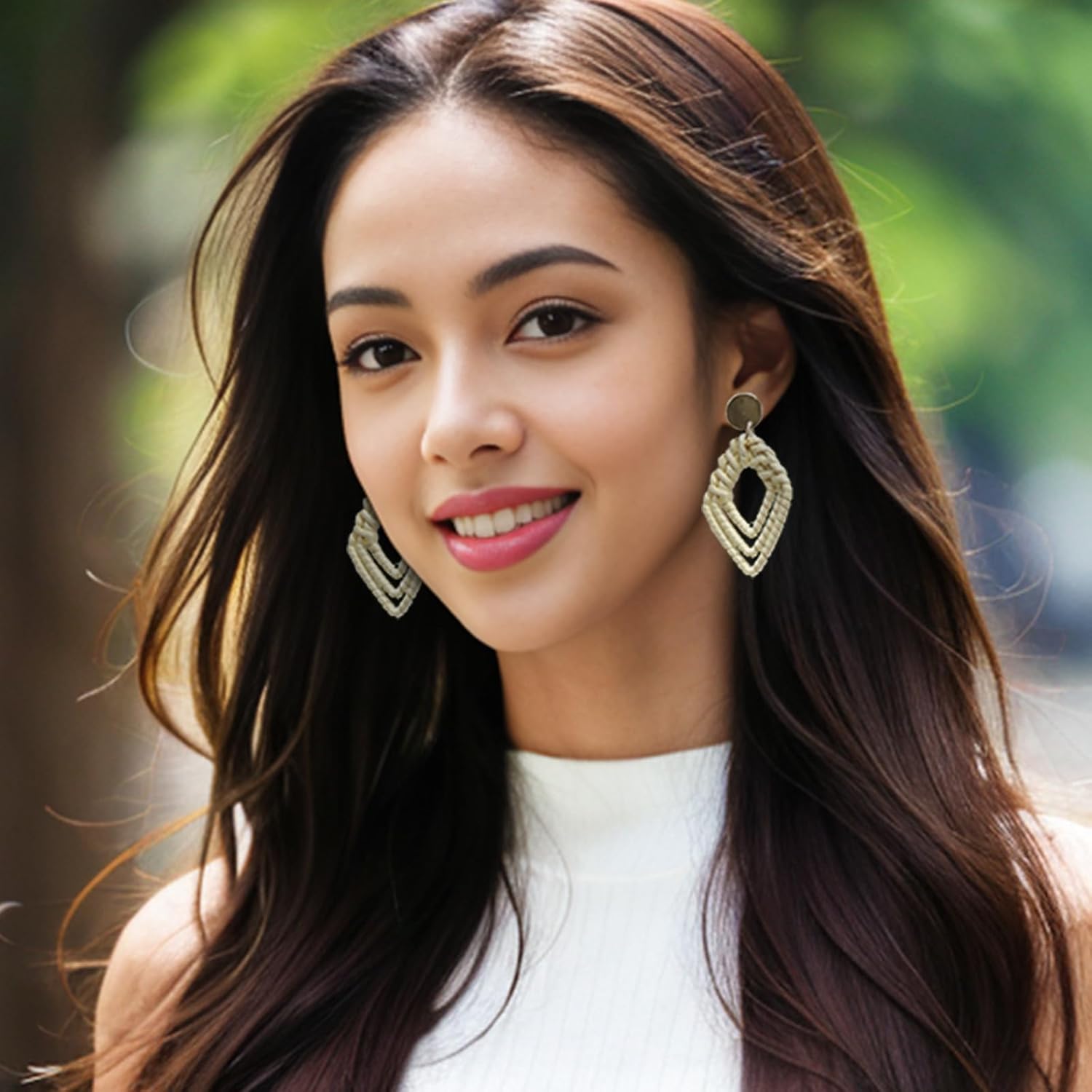 African Wooden Earrings for Women EVBEA Big Statement Circle Beautiful Earrings - Image 3