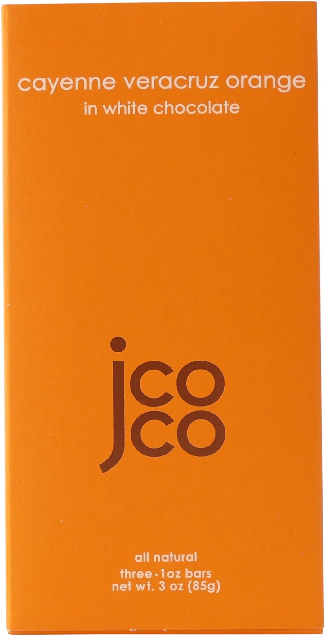 Jcoco Non GMO Chocolate Bars: Pack of 6, 3 ounce Gluten-free Chocolate Bars (Cayenne Veracruz Orange)