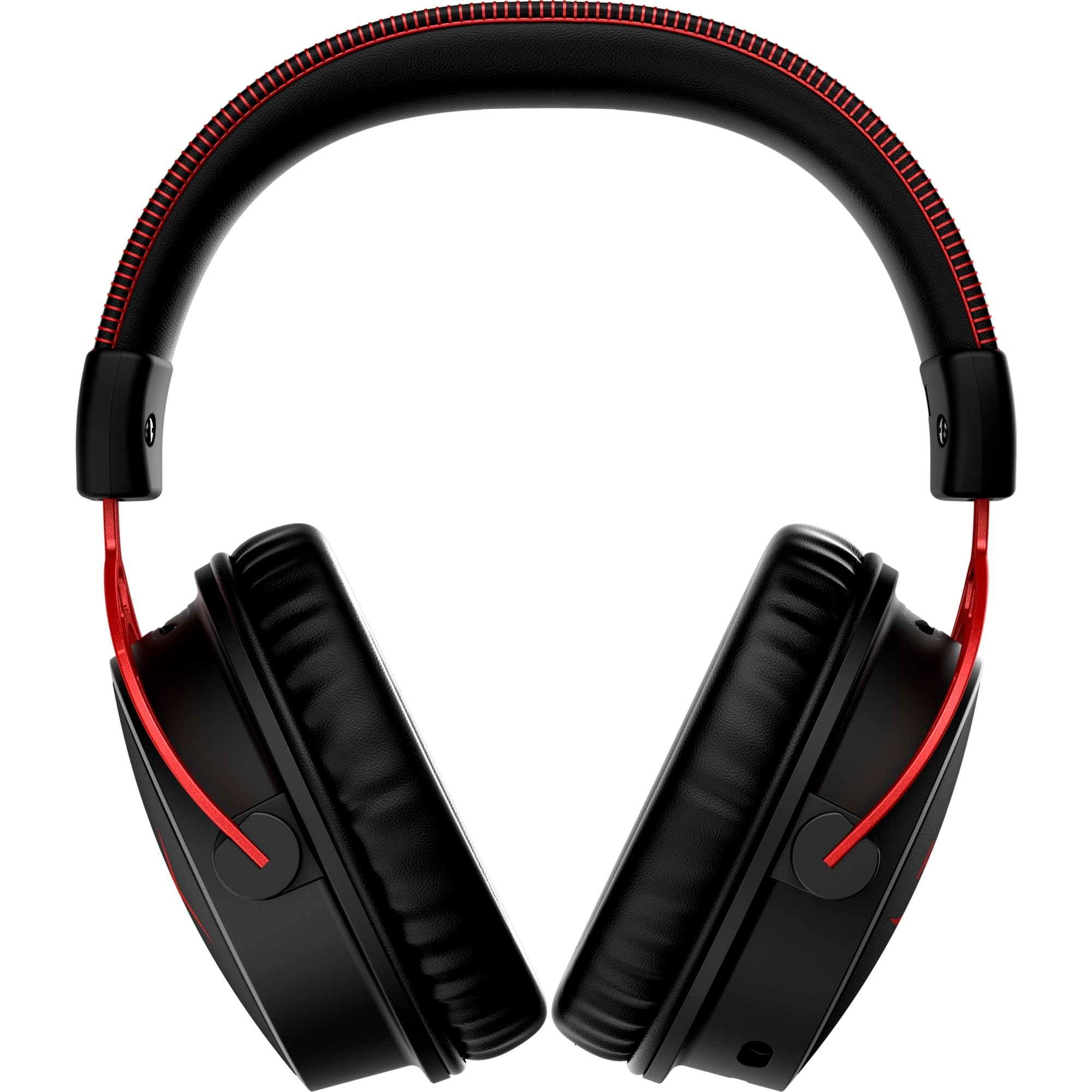 HyperX Cloud Alpha, Cuffie da Gaming Senza Filo, Connessione a 2,4 GHz, Telaio in Alluminio, Cuscinetti in Memory Foam Rivestiti in Similpelle, Autonomia Fino a 300 Ore, Adatto per PC, Nero/Rosso