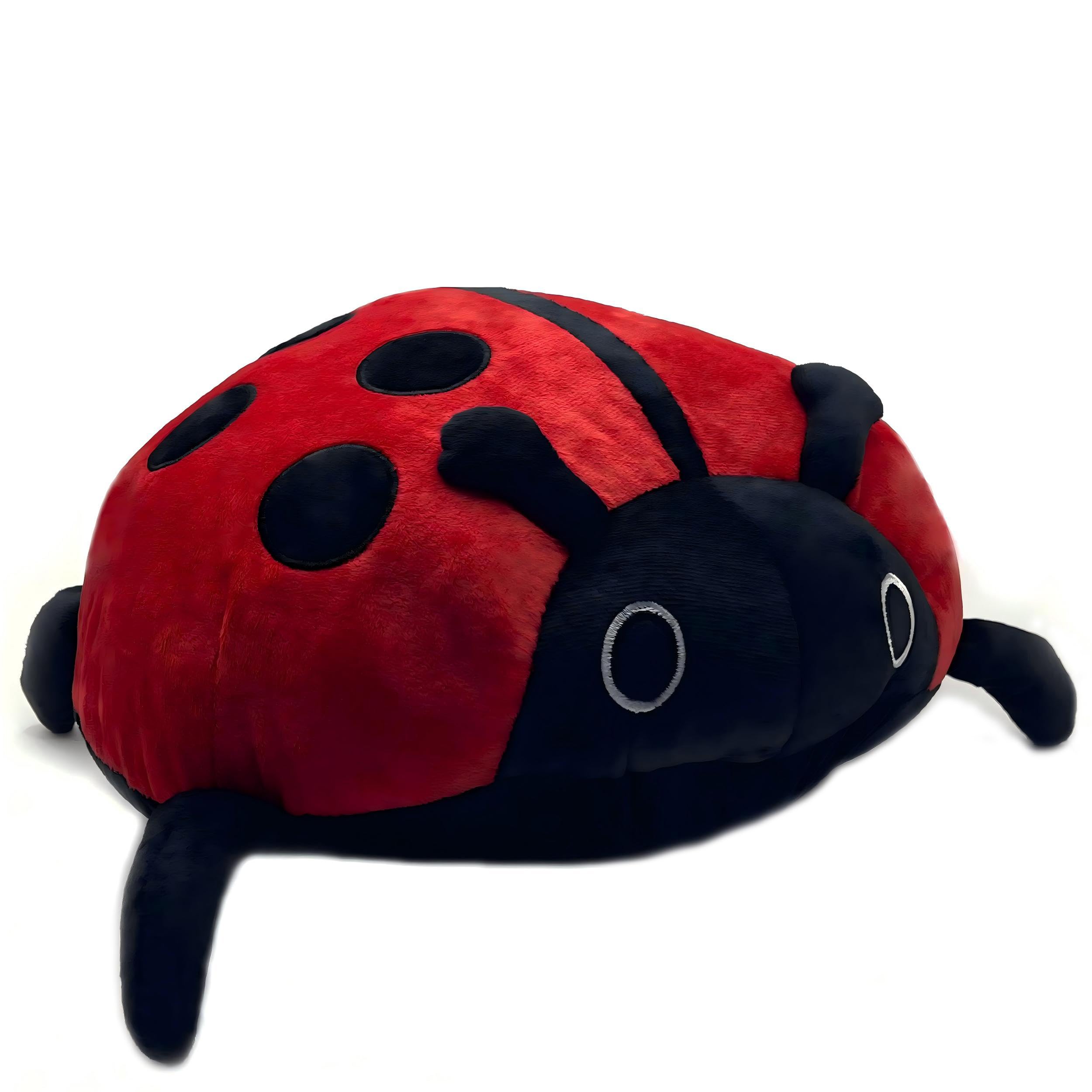 WUFUVAP 16 Inch Cute Ladybug Plush Realistic Ladybug Stuffed Animal Ladybird Plush Toy Stuffed Lady Beetle Plushie Pillow Gift for Kids