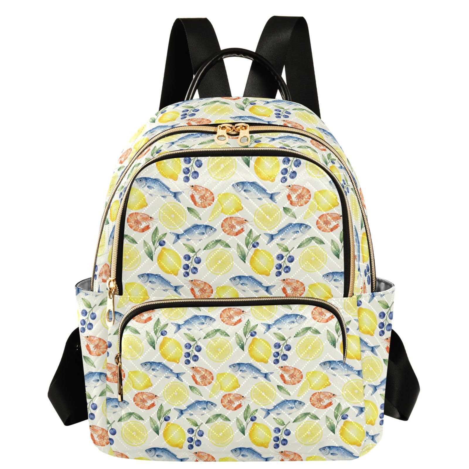 Mochila de pez mediterráneo pequeña en poliéster ligero casual 8