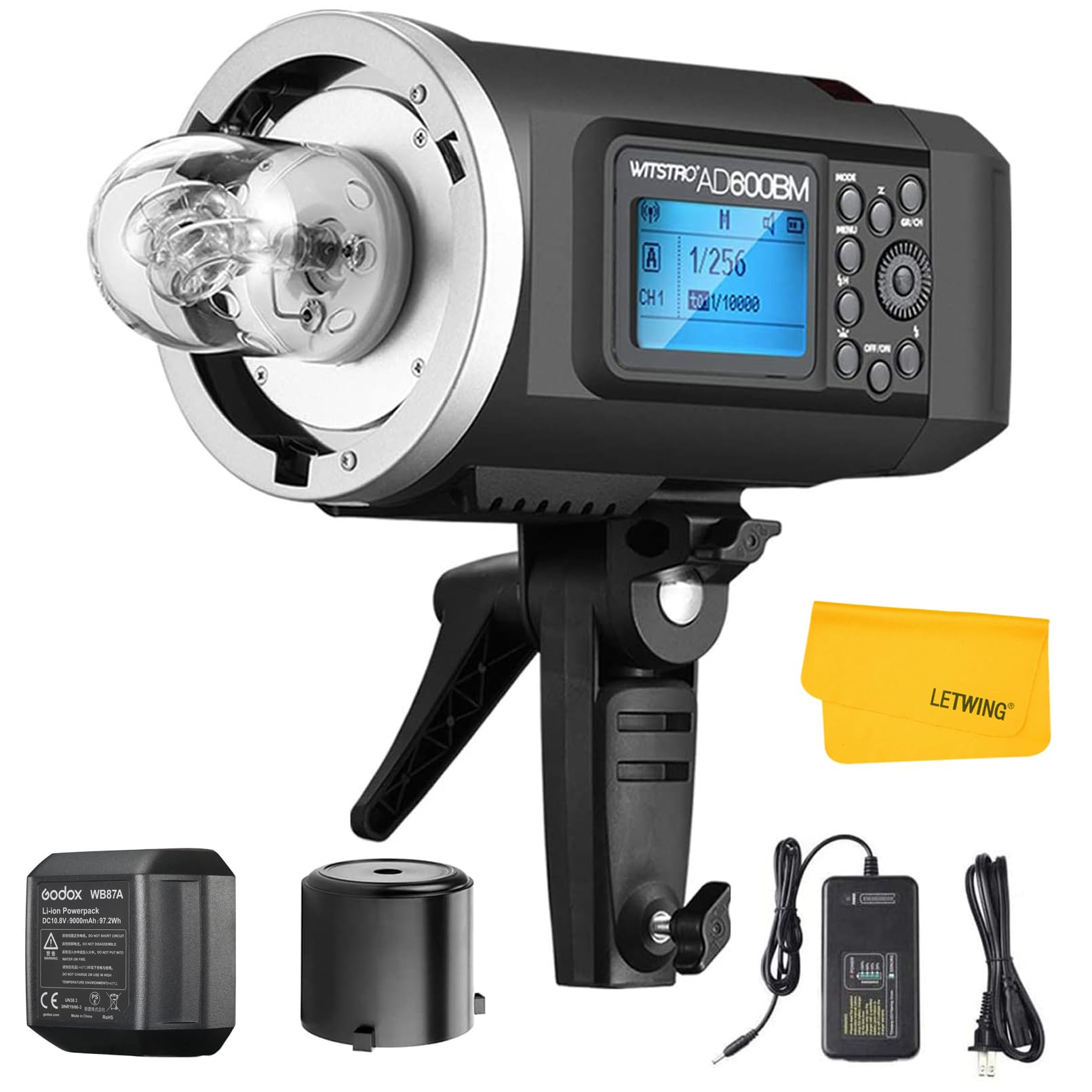 Photo 1 of *NON-FUNCTIONAL*
GODOX AD600BM Outdoor Flash Strobe Light, 600Ws GN87 2.4G Bowens Mount Monolight, 8940mAh Lithium Battery, 500 Full Power Flashes, 0.01-2.5s Recycle Time, Battery-Powered Outdoor Photography Lighting