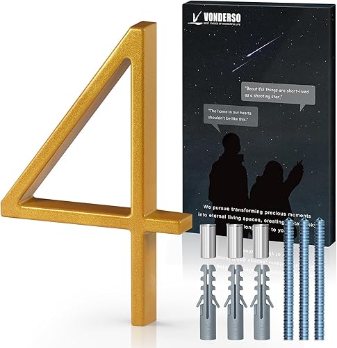 Miniatura 83 de VONDERSO - Letrero de dirección flotante de 5 pulgadas para exteriores de metal negro moderno para patio, calle y buzón, números de dirección Negro 1