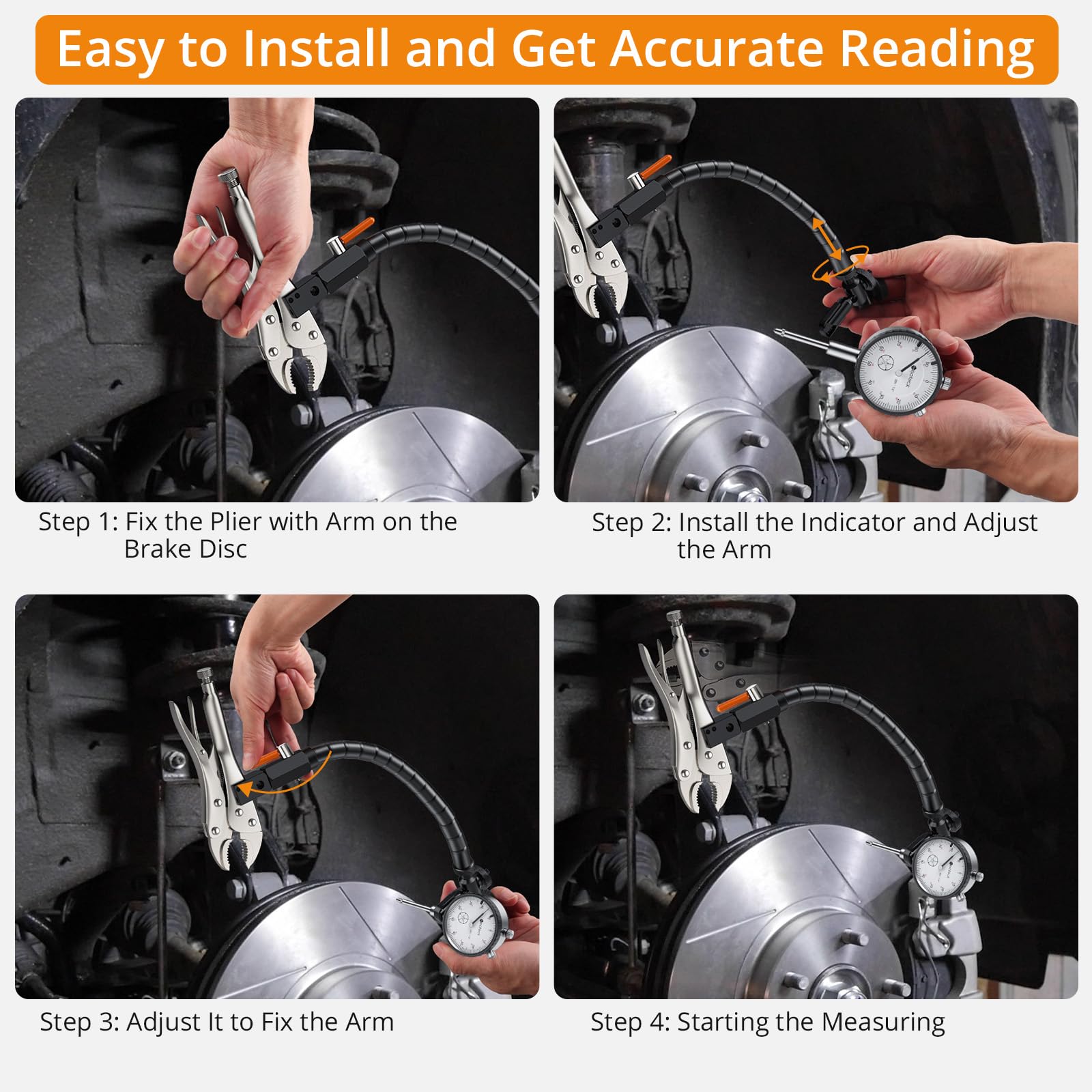 Disc Brake Rotor Gauge - Measure Warping & Wear -6