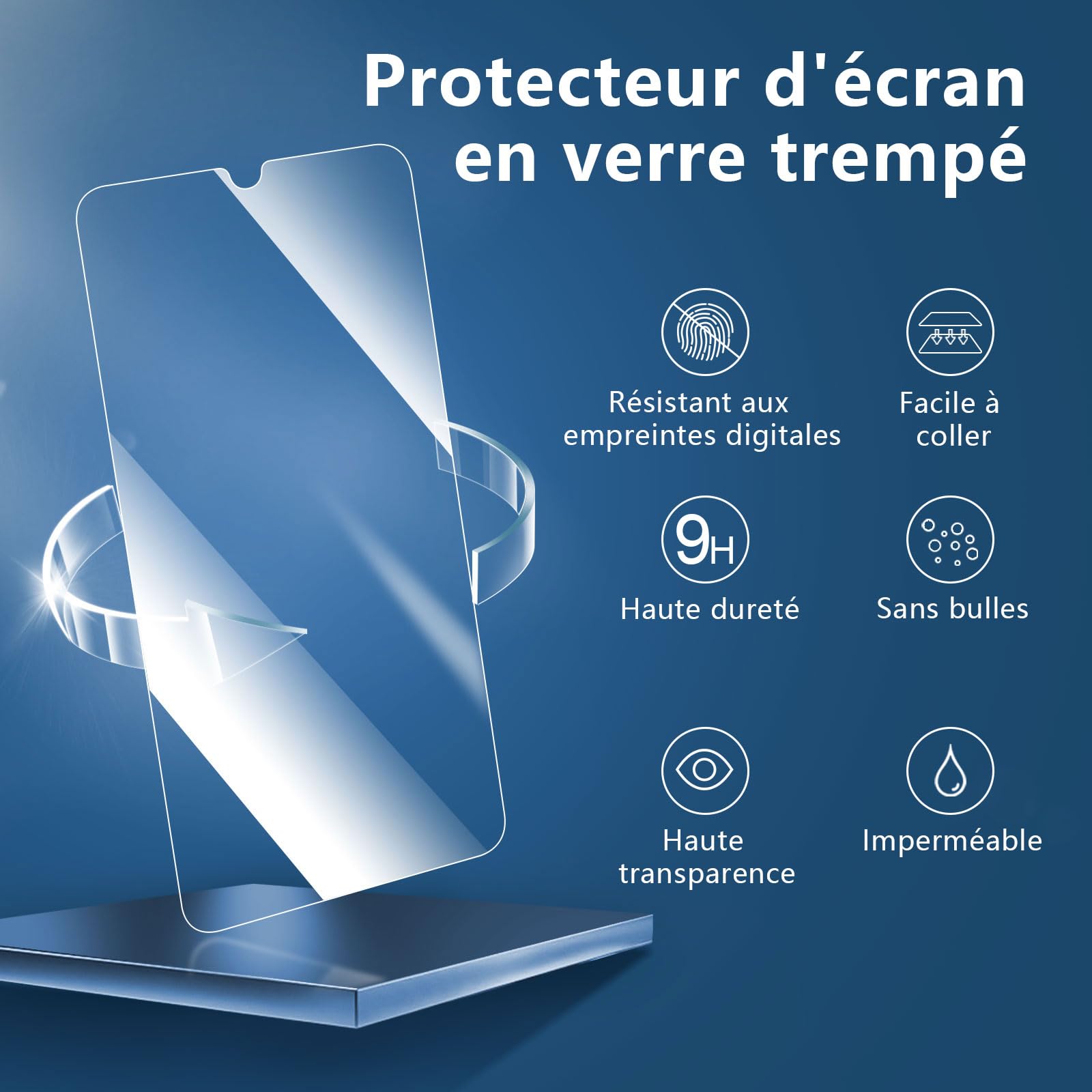 NEW'C Lot de 3, Verre Trempé pour Samsung Galaxy A17 2025, Galaxy A16 5G, Galaxy A26 5G, Film en Protection écran efficace contre les Rayures - sans Bulles - Ultra Résistant - HD Transparent-Dureté 9H