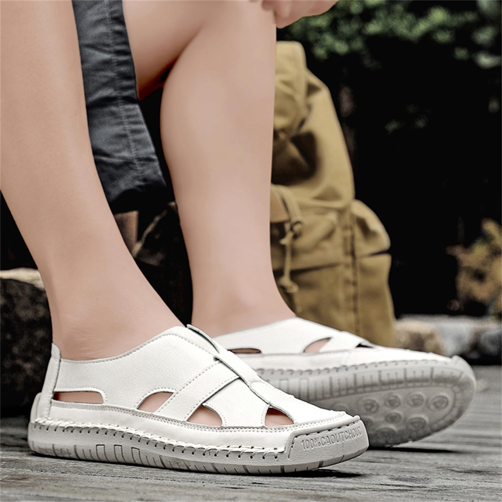 Mokasyny Męskie Damskie Sandały do ​​chodzenia Wsuwane Zamknięte Noski Outdoor Plaża Biznesowe Buty