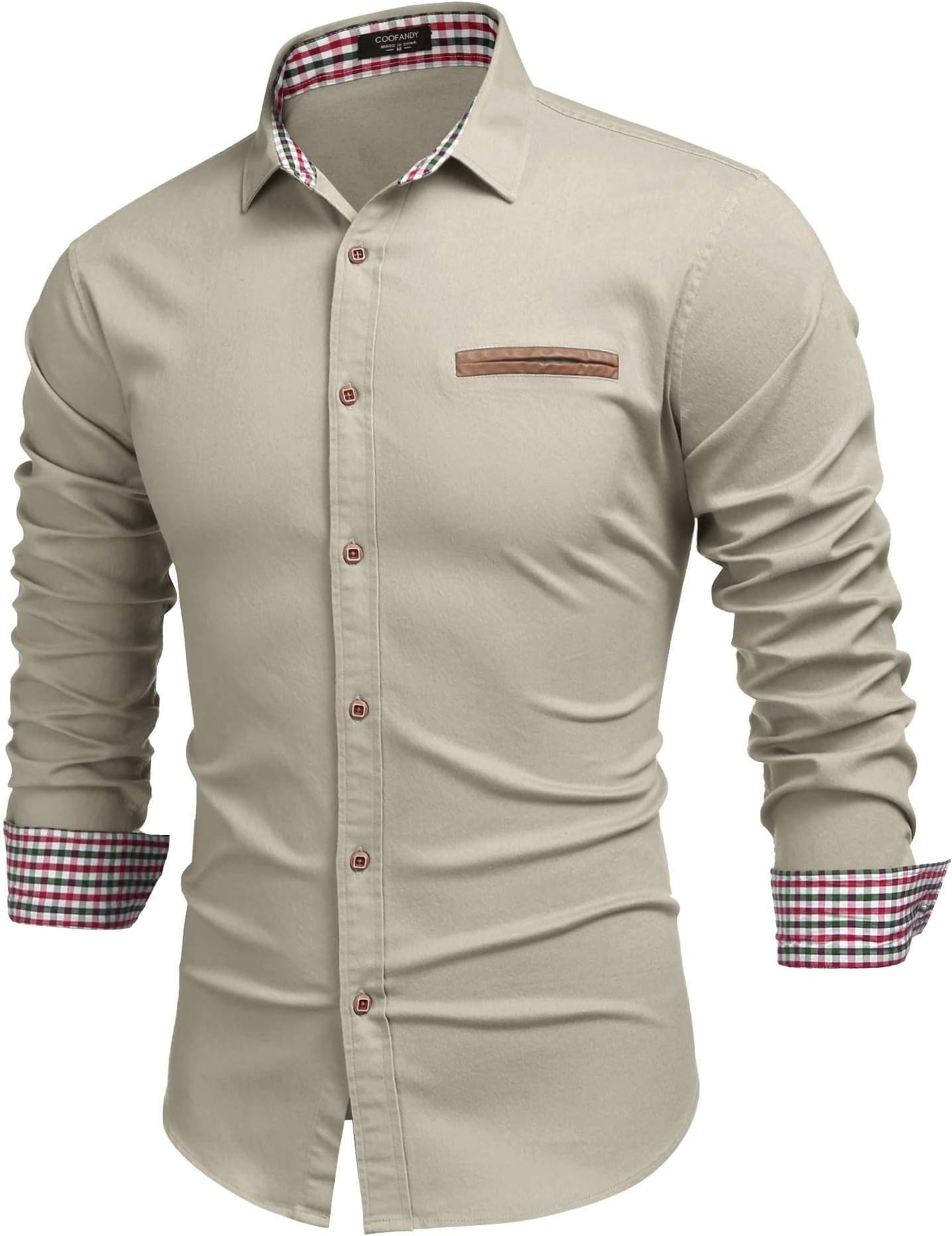 Men's Casual Button Down Denim Shirts Long Sleeve Dress Shirt