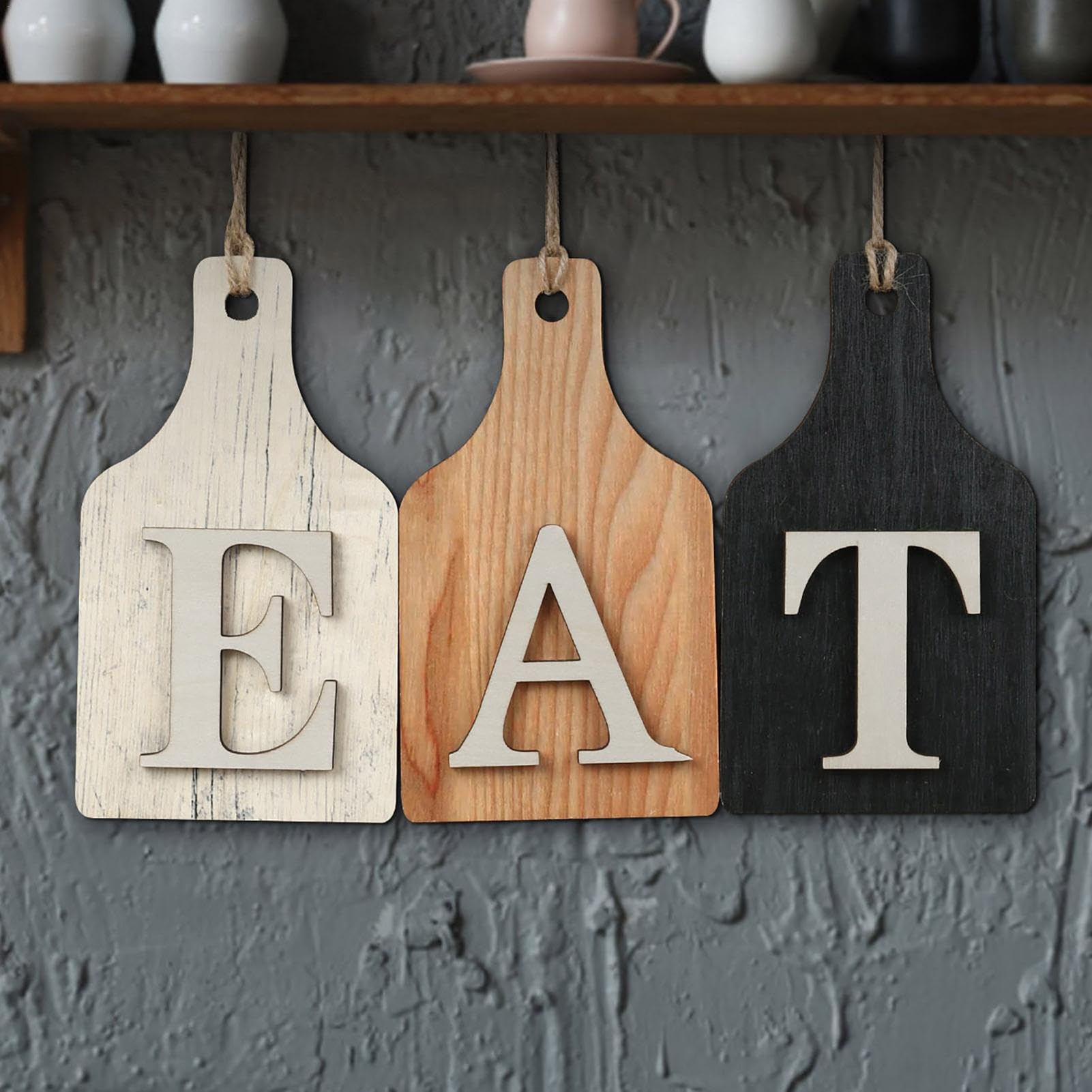 2 pièces Plaque murale en bois Style de cottage de pays, panneau de signalisation pour la décoration de cuisine de restaurant | Mode en ligne | SHEIN ANCE