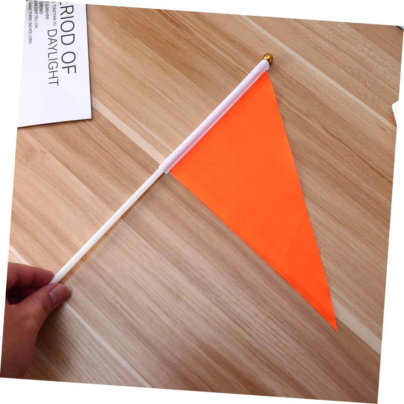 BESPORTBLE 50 Pièces Bannière Triangulaire Orange en Polyester et Plastique Portable