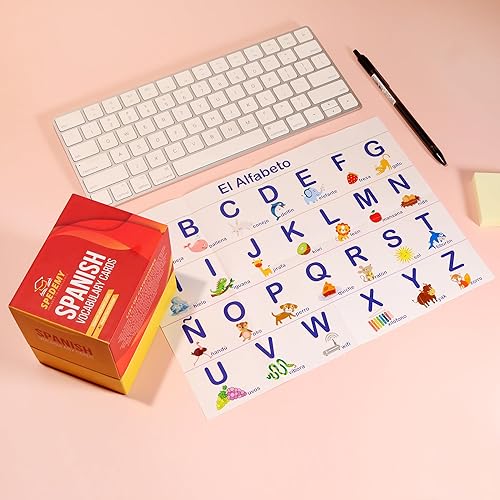 Miniatura 4 de Tarjetas didácticas de vocabulario en español para adultos principiantes  276 tarjetas 720 palabras, 47 categorías  Tabla del alfabeto de español