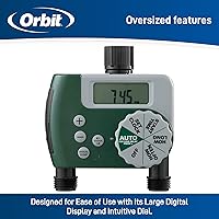 Vista 2 de Orbit 58910 Temporizador de riego de manguera digital programable de 2 salidas