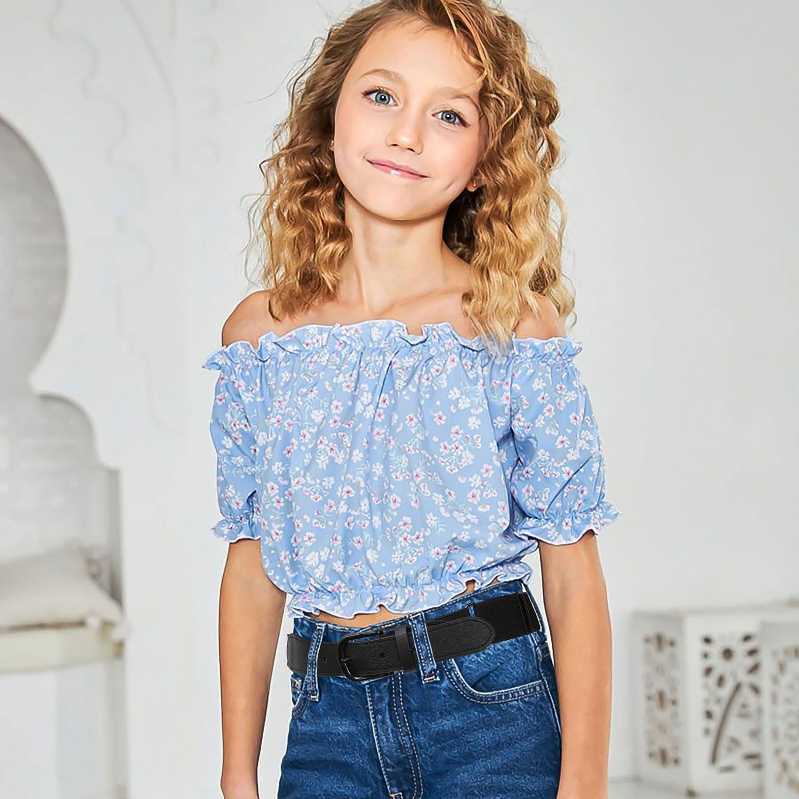 WELROG Elastischer Gürtel für Kinder Jungen - Kindergürtel jungen Verstellbarer Gürtel für Jungen und Mädchen Sport Gürtel für Teenager