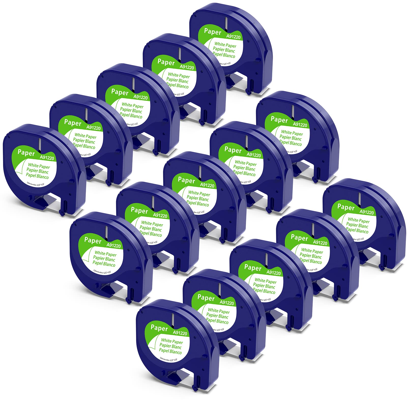 91221 SCHRIFTBAND FÜR Dymo Letra Tag Band LT-100T 100H 2000 XM XR Weiß