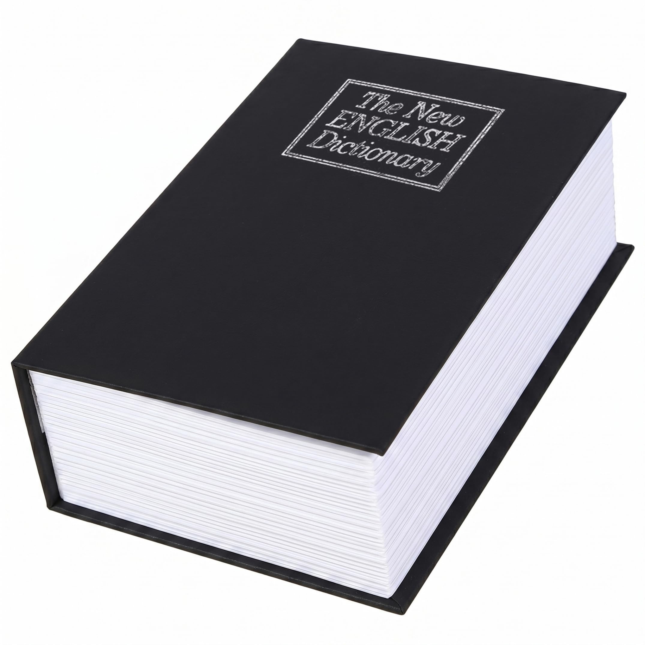 Awnsimfreien Black Hidden Book Safe, Book Shaped Security Lock Box – Key-Operated Hidden Storage For Cash & Small Items, (7.09X4.53x2.17 Inches), Safe Lock Box