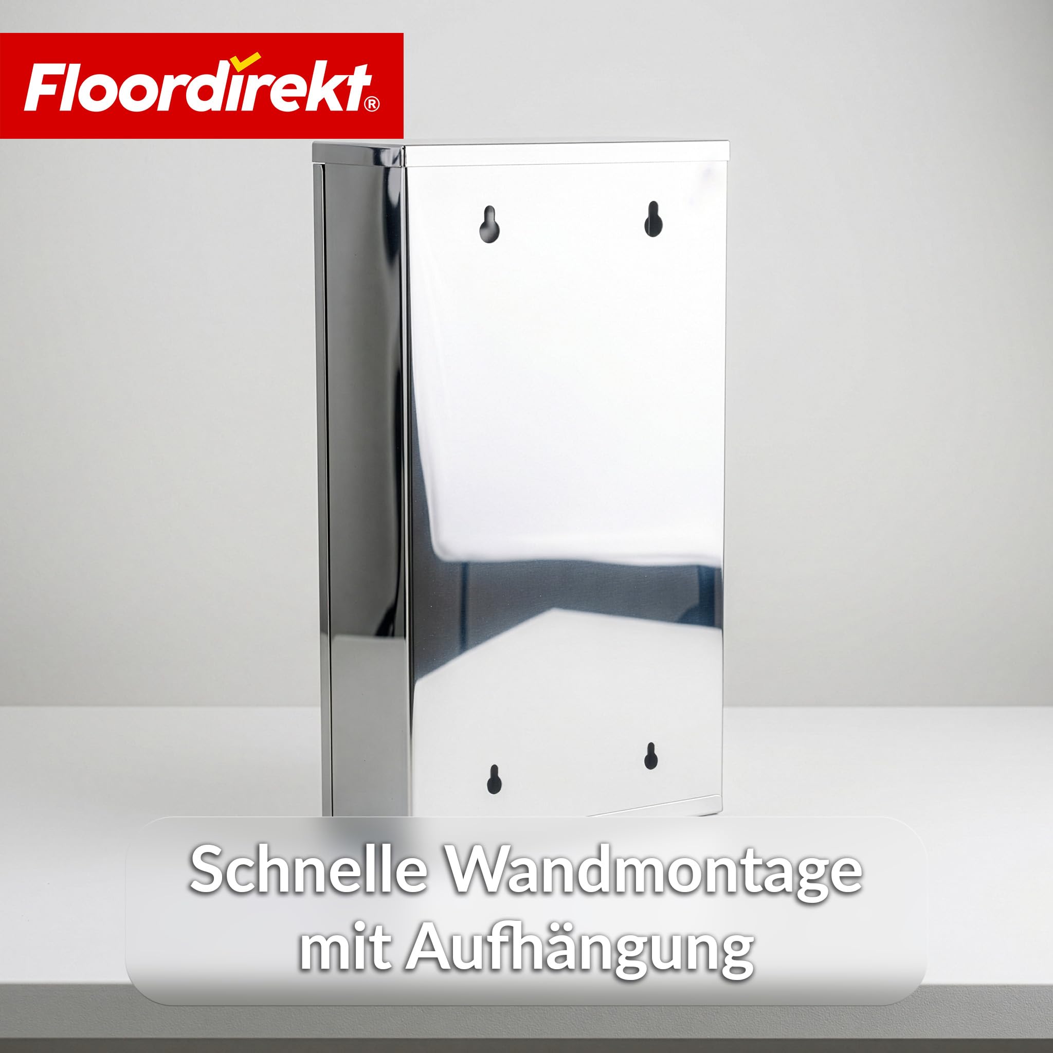 Floordirekt Armoire à pharmacie argentée 60 x 30 cm – 4 compartiments – Armoire à pharmacie verrouillable avec porte en verre dépoli, acier inoxydable ou métal blanc, armoire à médicaments pour salle