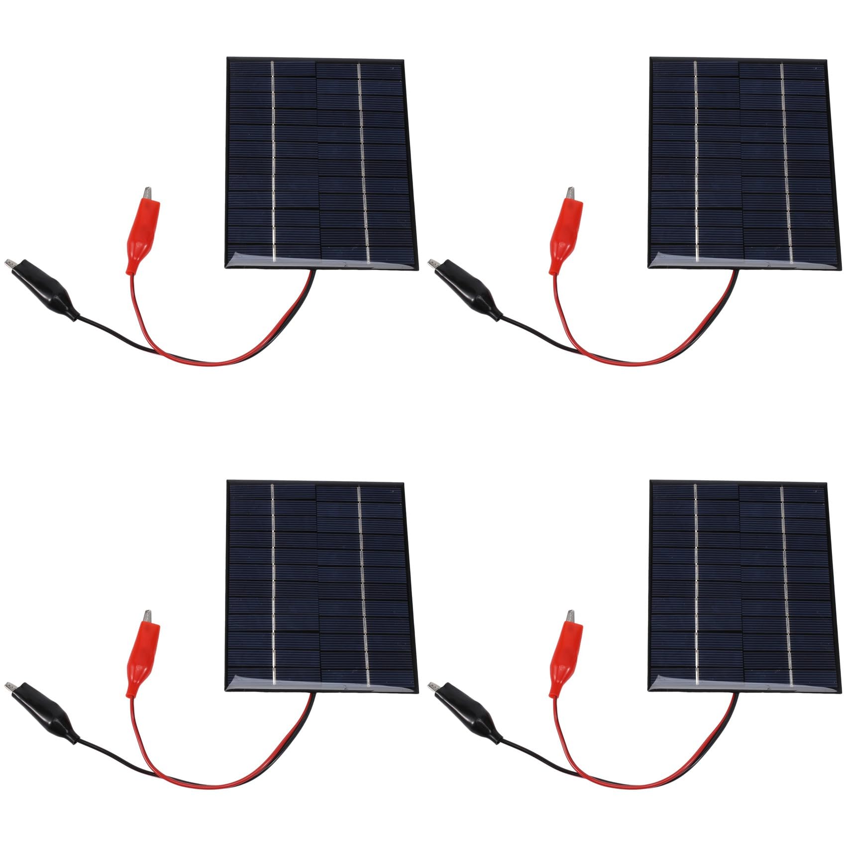 Ctrlzs 4X Waterproof Solar Panel 5W 12V Outdoor Solar Cells Charger Polysilicon Epoxy Panels 136X110mm For 9-12V Battery Tool