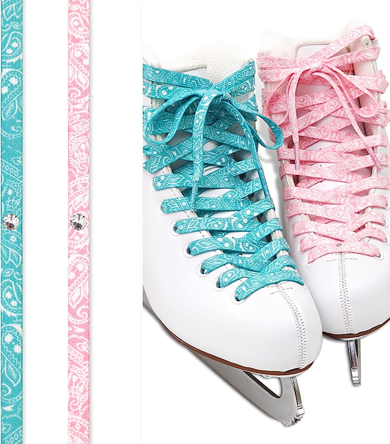 lacets de chaussures élastiqués Lacets de chaussures, lacets de patins de hockey, chaussures de patinage artistique, lacets antidérapants, for patins, , patins de hockey et de glace, longueur 240 cm/2