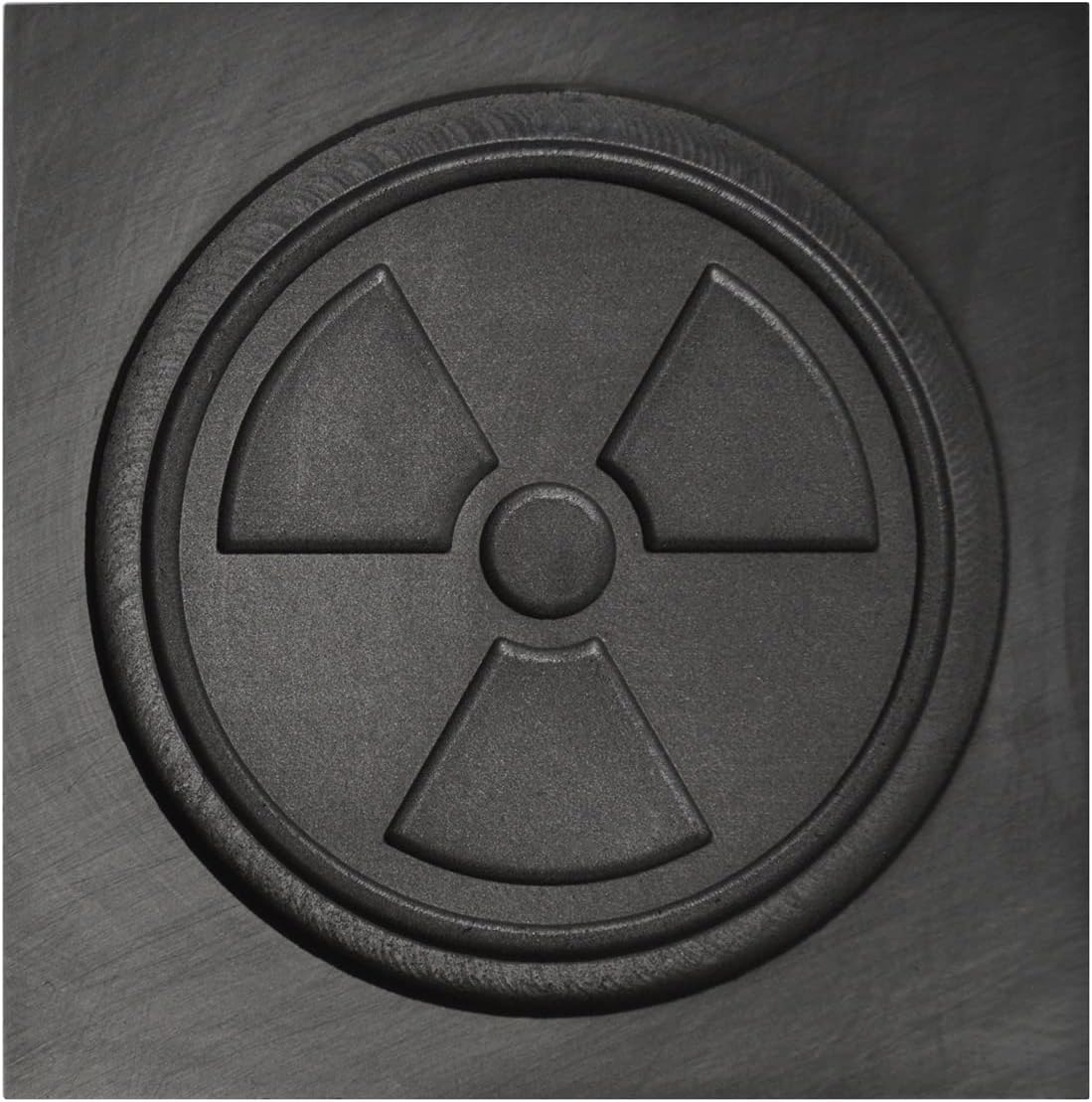 Medium - Radiation Symbol 3D Graphite Ingot Mold for Precious Metal Casting Gold Silver Copper Aluminum Melting