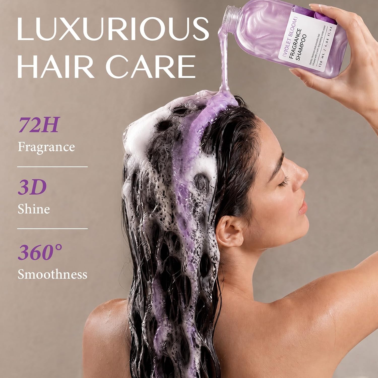 3 In 1 Shampoo Conditioner Body Wash Set with Violet Fragrance