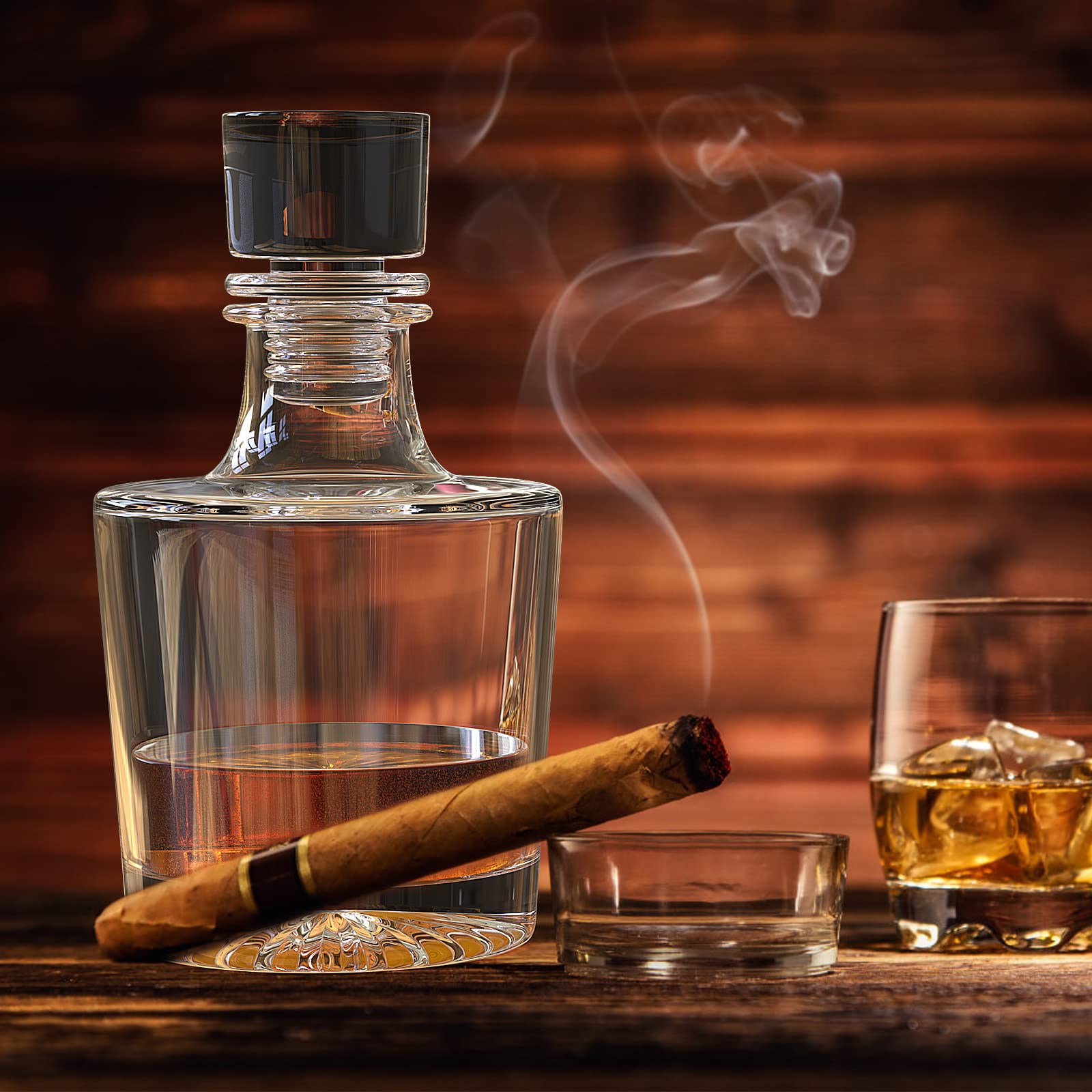 Carafe à whisky avec bouchon en verre (rétro)