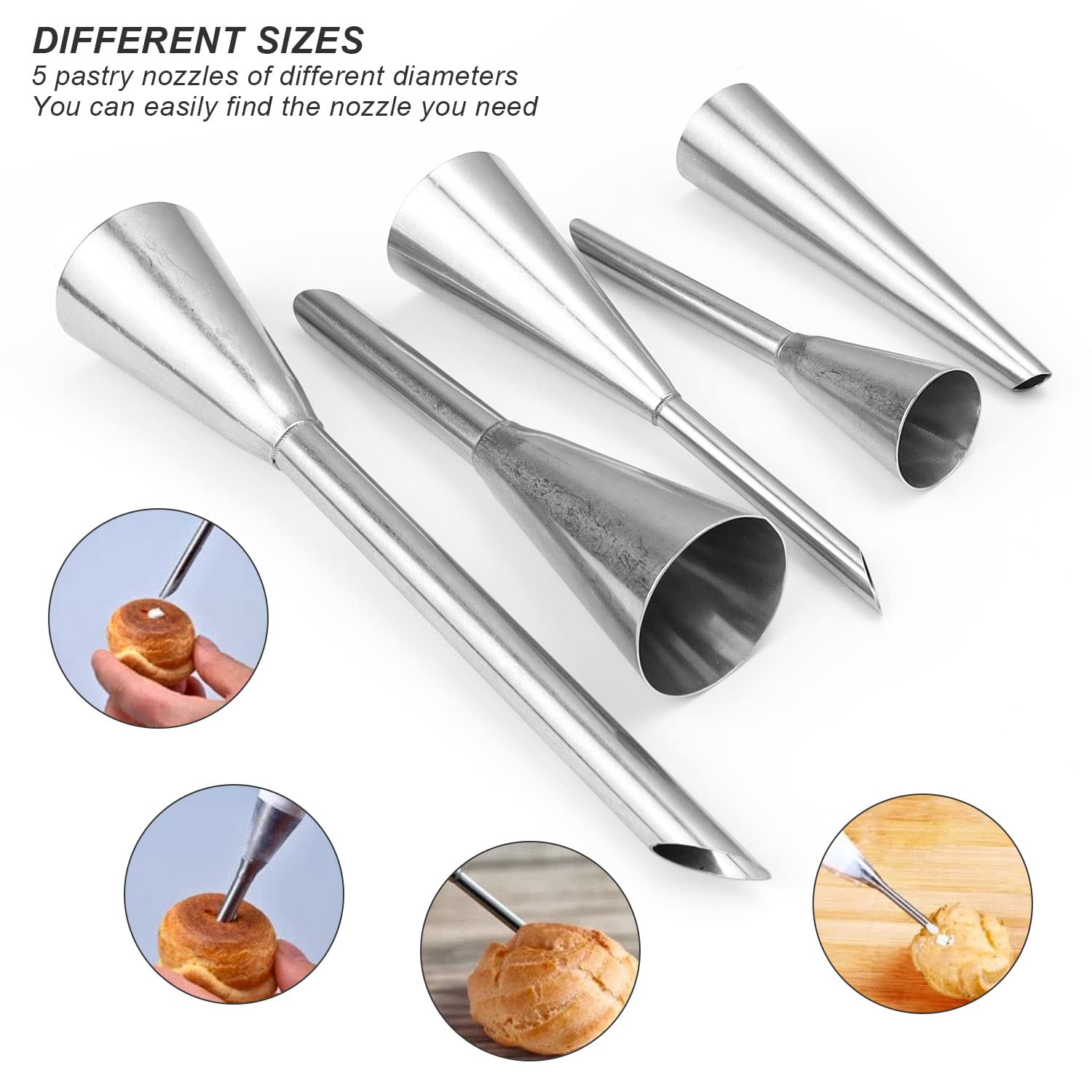 Buses Pâtisserie Inox Aluminium Kit Poche à Douille Complêt - 42 Pièces Acier Inoxydable - Seringue Pâtisserie Avec Douilles - Accessoires Décoration Gâteaux Décoration Biscuits