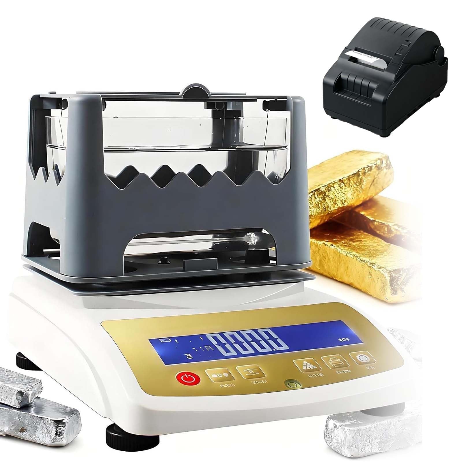 Máquina probadora digital de oro y plata con medidor de densidad, pruebas no destructivas, resultados de prueba imprimibles, ideal para pruebas de oro, plata y jade