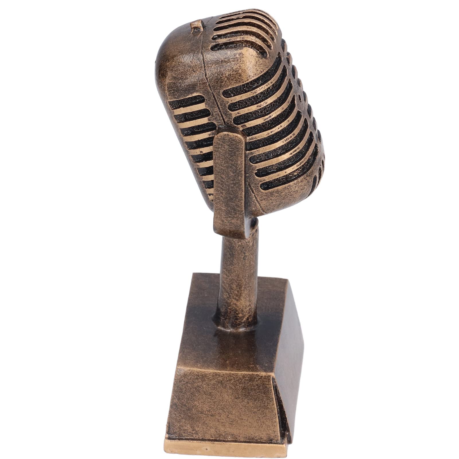Trofeo Premio Musicale - Trofeo Microfono Decorativo in Resina Sintetica Ornamento da Tavolo per Gara di Canto Domestico Karaoke