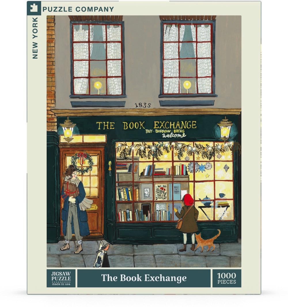 New York Puzzle Company - Lore Pemberton The Book Exchange - 1000 Piece Jigsaw Puzzle for Family Game Nights by Lore Pemberton