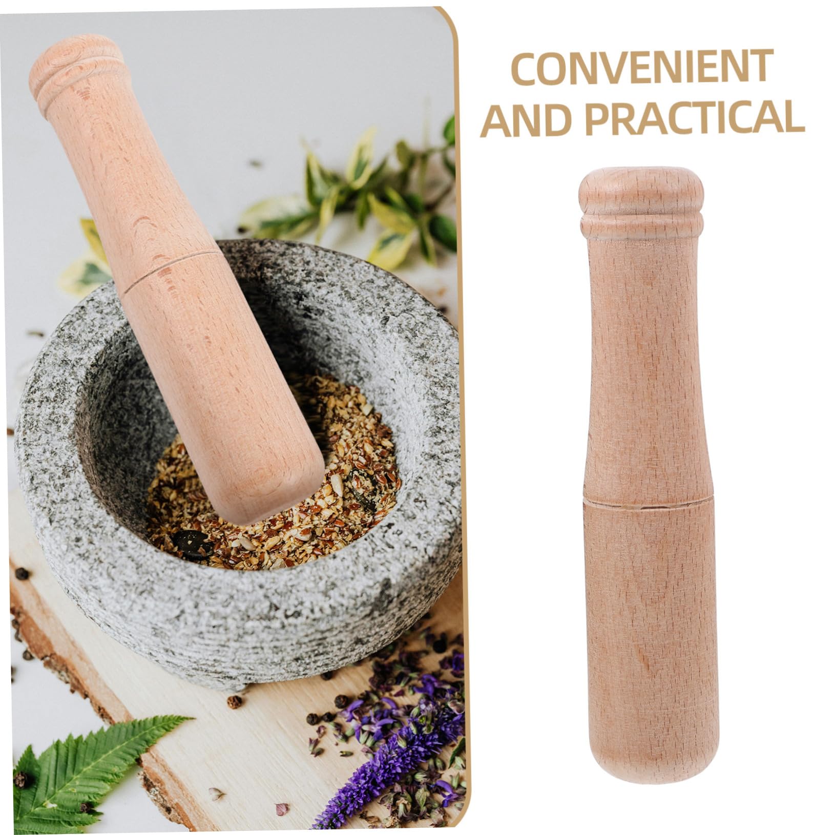 STOBAZA 4 Sätze Holzpestle Küchenmörser Vielseitig Einsetzbar Zum Zerdrücken Von Knoblauch Mahlen Von Gewürzen Saftgewinnung Einfache Reinigung Robustes Küchenwerkzeug Für 4 Stück *