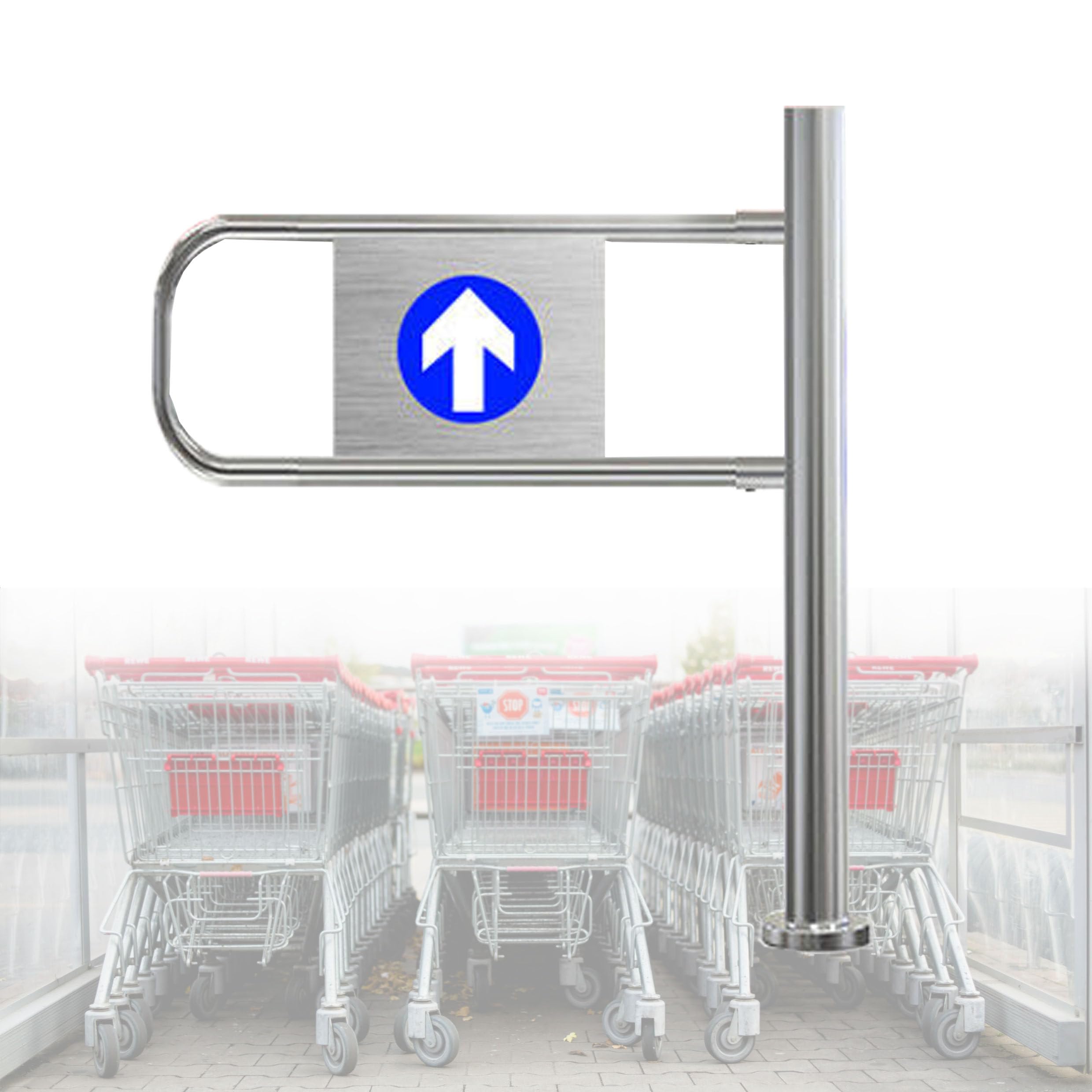 Cancello di Sicurezza a Battente con Molla - Porta d'ingresso unidirezionale per Magazzini, biblioteche, Centri Commerciali, Accesso pedonale, Porta Destra 50x100 cm - Resistente, Facile da