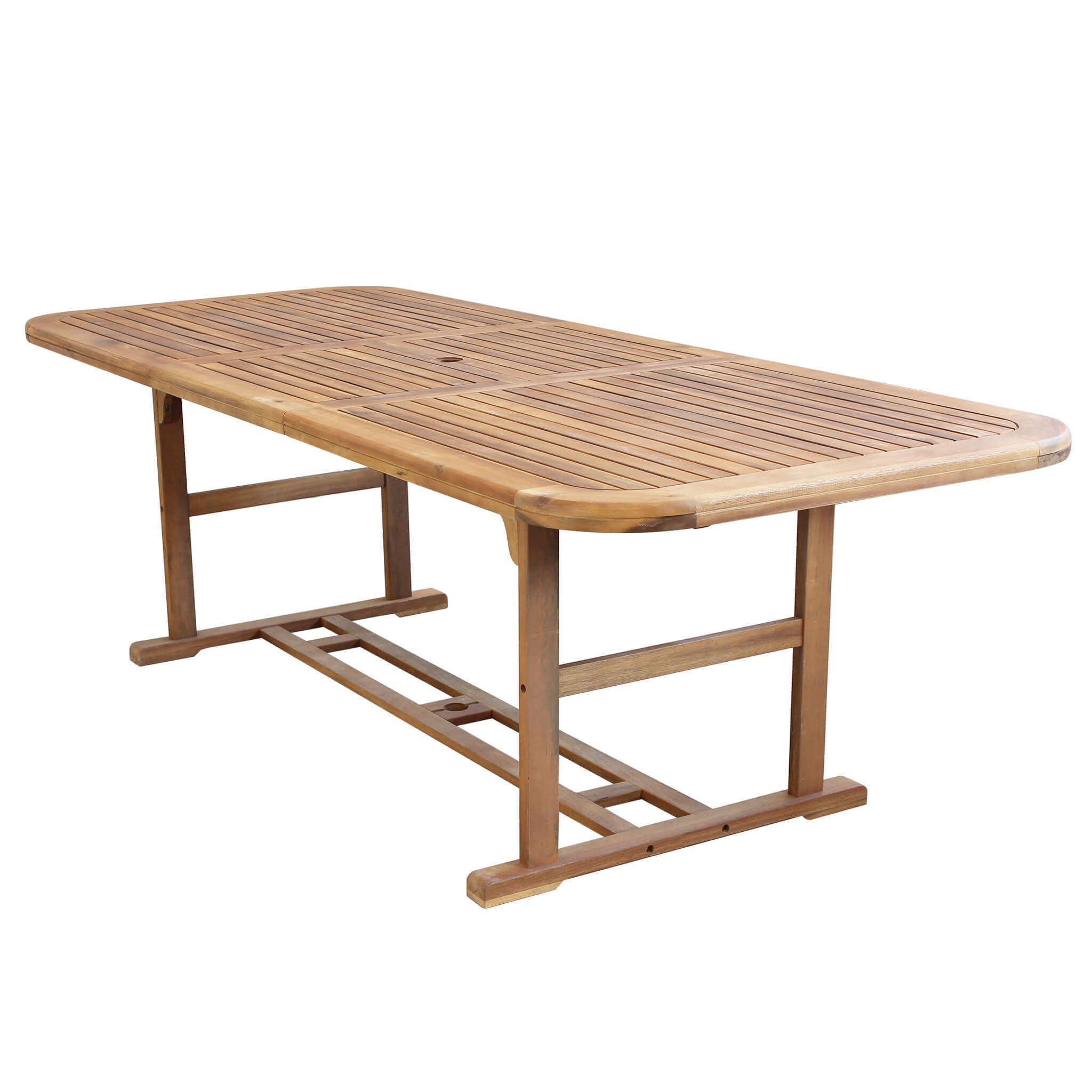 milani home TURRIS - set tavolo in alluminio e teak cm 180/240 x 100 x 74 h con 4 sedie e 2 poltrone Mulier