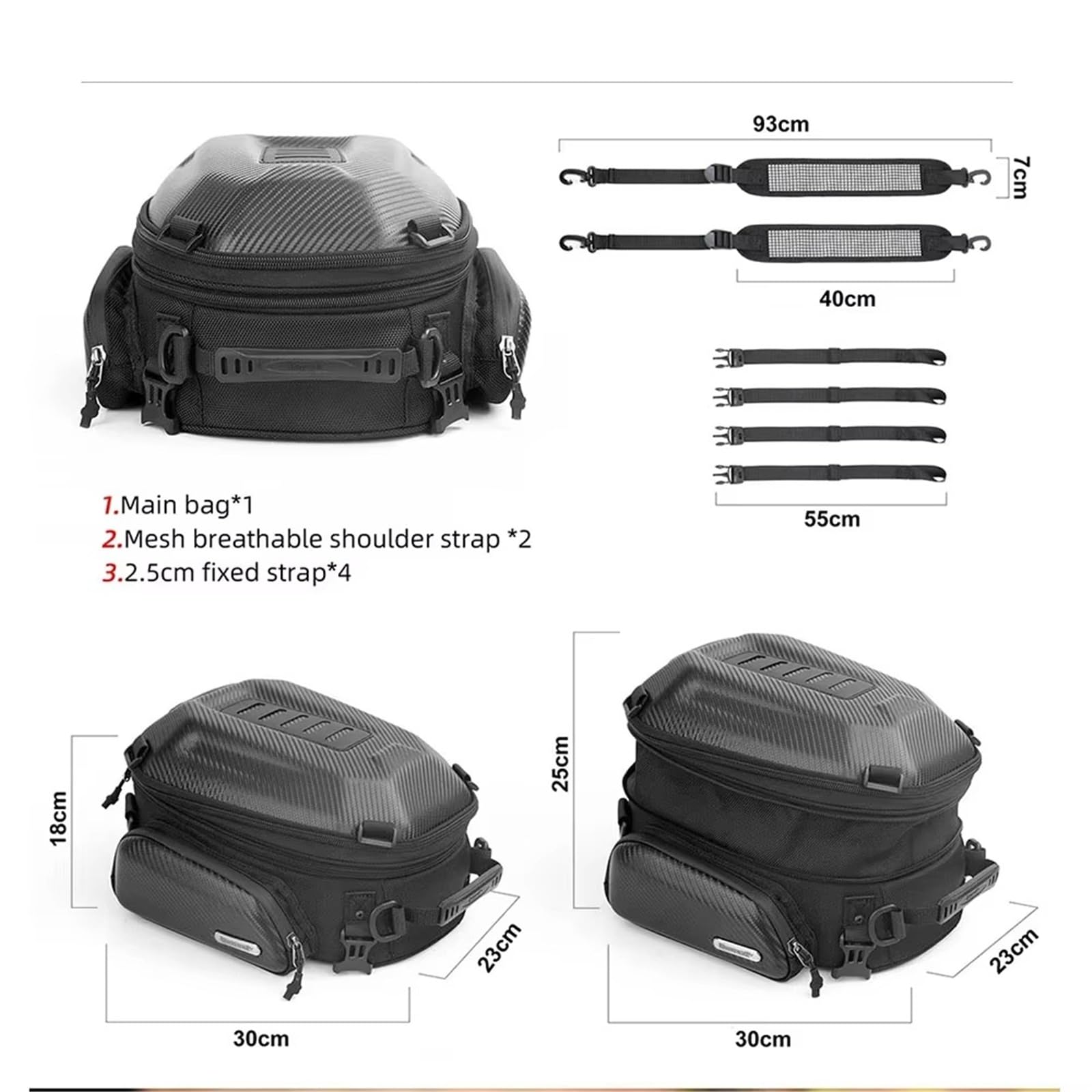 Moto Sacoche Selle Sac À Dos Pour Casque De Moto Sacoche Universelle Pour Siège Arrière Taille Et Jambe Pour Kawasaki