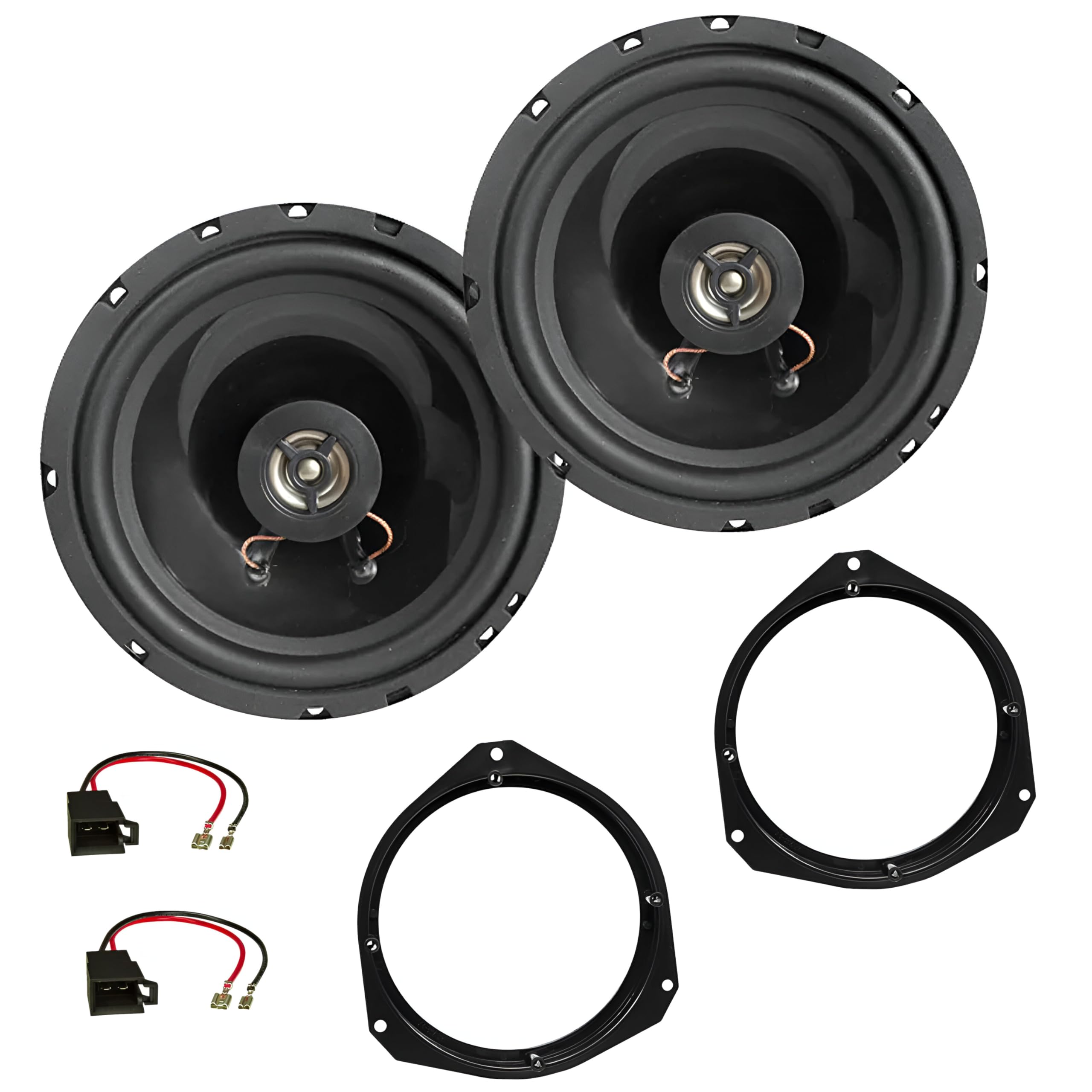 Sound Way Kit Autoradio Altoparlanti 2 Vie 120 Watts 16,5 cm compatibile con Renault, Fiat, Opel, Lancia, Alfa Romeo, Ford, Citroen