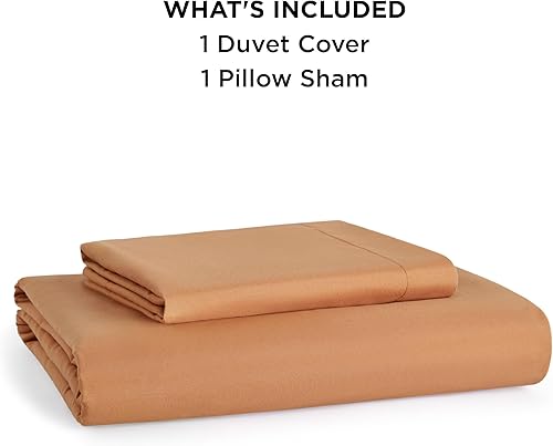 Miniatura 9 de Bedsure Funda de edredón individual o individual XL, suave microfibra cepillada, niños, 2 piezas 1 funda de edredón color naranja quemado (68 x 90