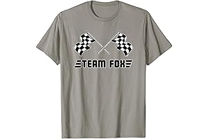 Team Fox Family Name Checkered Flag Fox Racing T-Shirt
