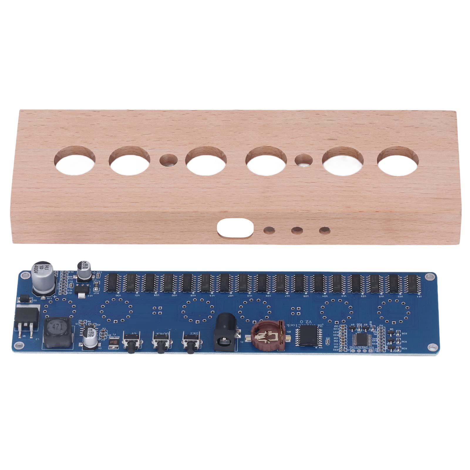 IN14 Nixie Tube Clock, Leuchtende Röhrenuhr DIY Kit, Leuchtende Röhrenuhr DIY Kit Hohe Genauigkeit IN14 Nixie Tube Clock DIY Teile DC12V für Zuhause, Uhr