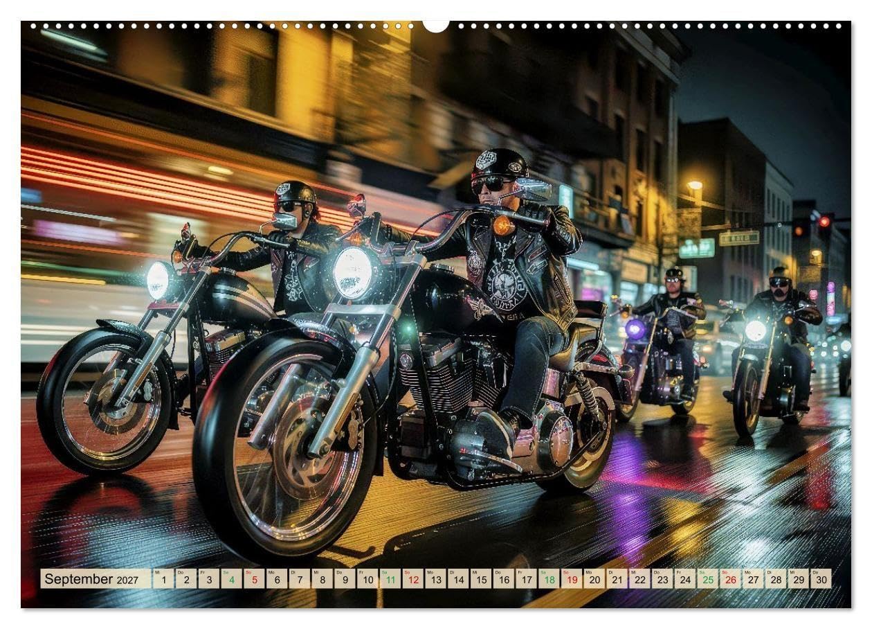 Rockerglück (hochwertiger Premium Wandkalender 2027 DIN A2 quer), Kunstdruck in Hochglanz: Zwischen Asphalt und Horizont entsteht ein Glück, das nicht erklärt werden muss. (CALVENDO Menschen)