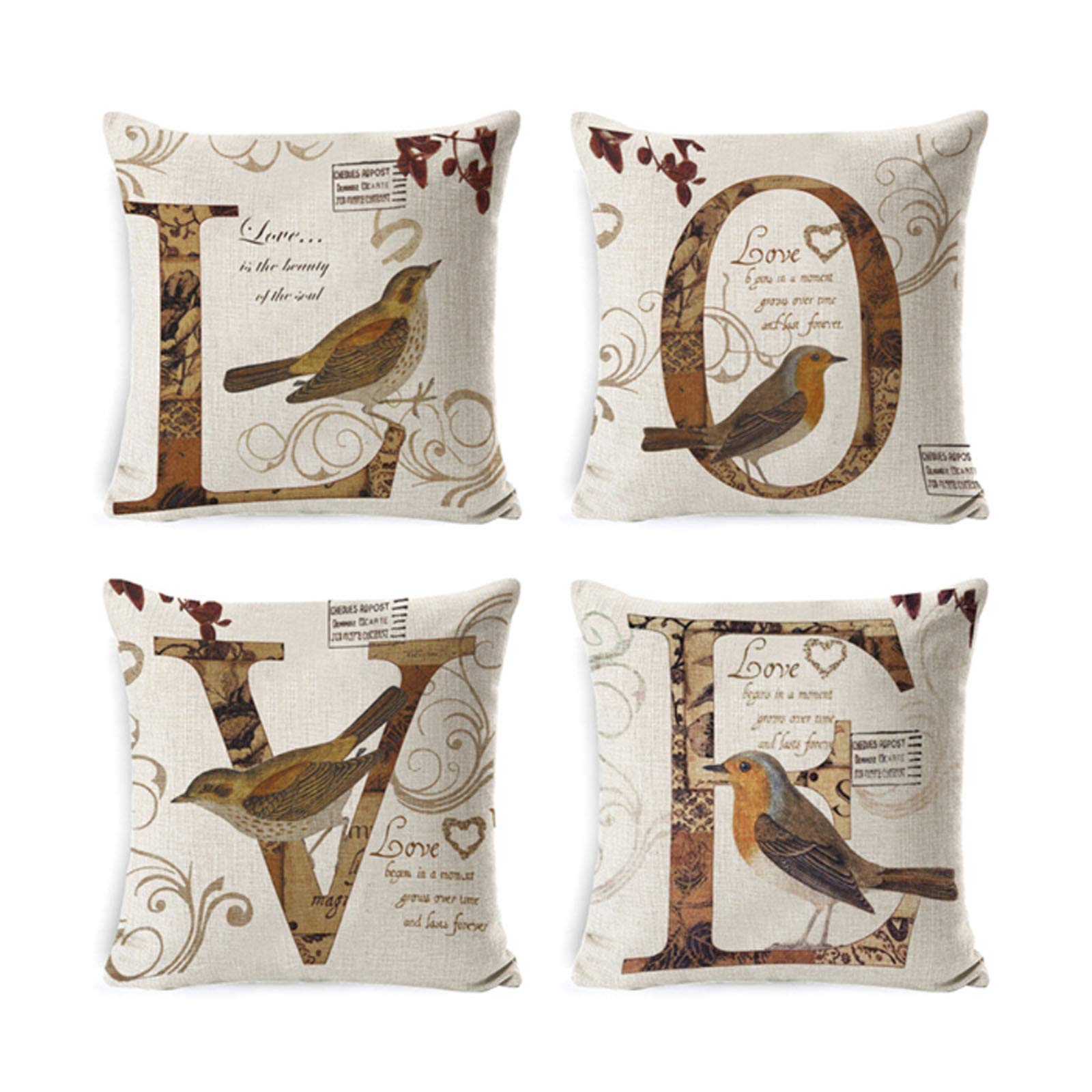 Amour et confort au salon avec la housse de coussin 45x45 cm