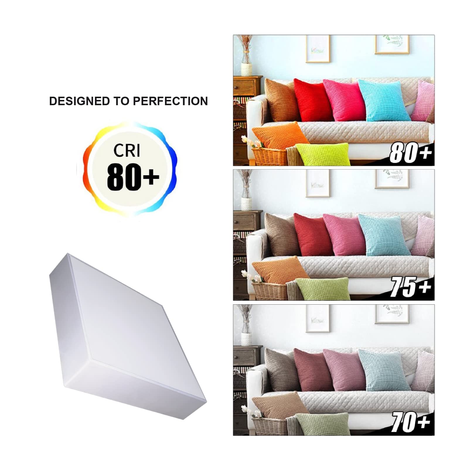 LED ATOMANT 2x Plafon LED Superficie Frameless 30x30cm 48W Color Luz Fria | Color Blanco Frio 6500K, 4400 Lumenes