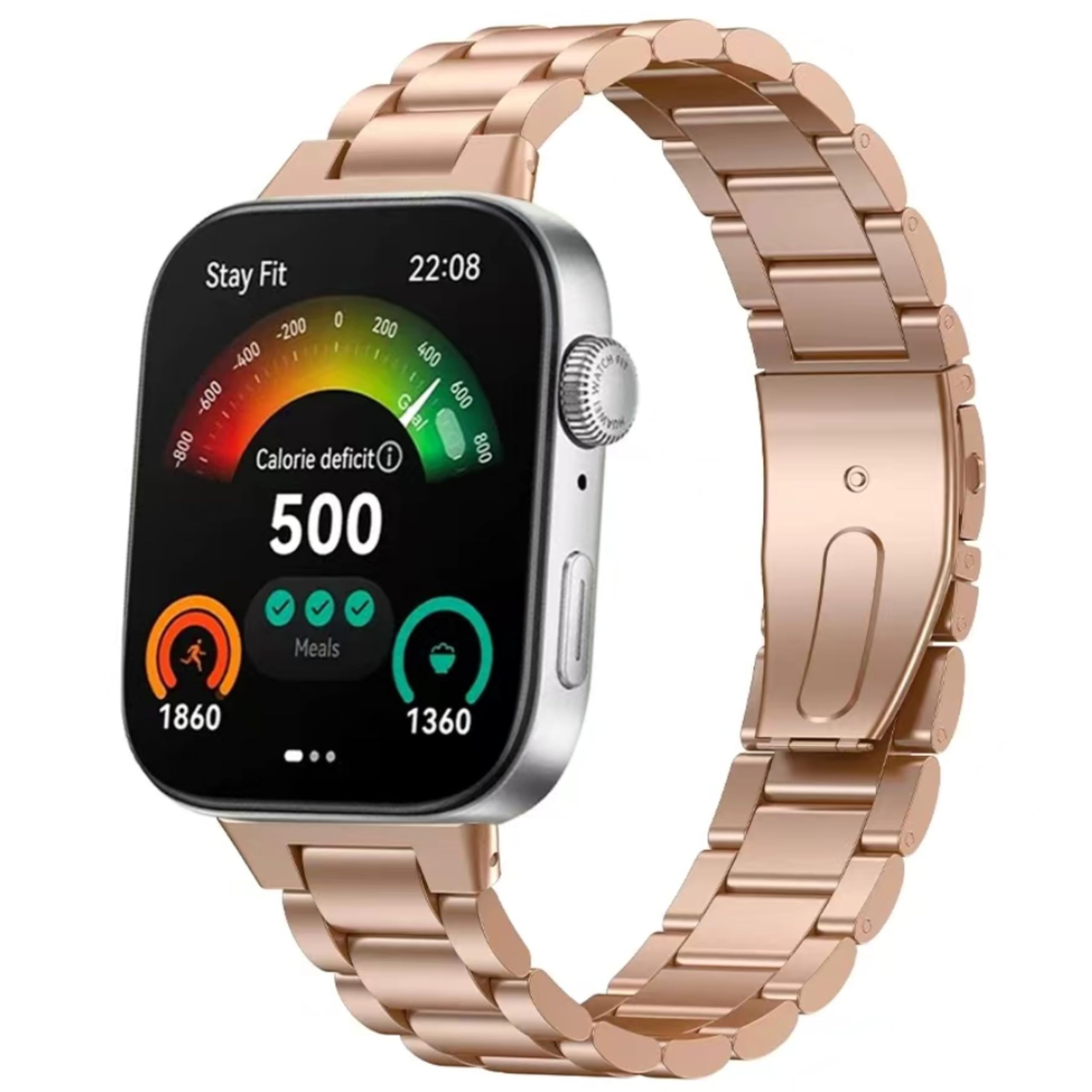 NESLIN Band Compatible with Huawei Watch Fit 3 2024 Strap, Adjustable Stainless Steel Metal Watch Band Classic Business Style Strap for Huawei Watch Fit 3 2024 Replacement Band Women Men