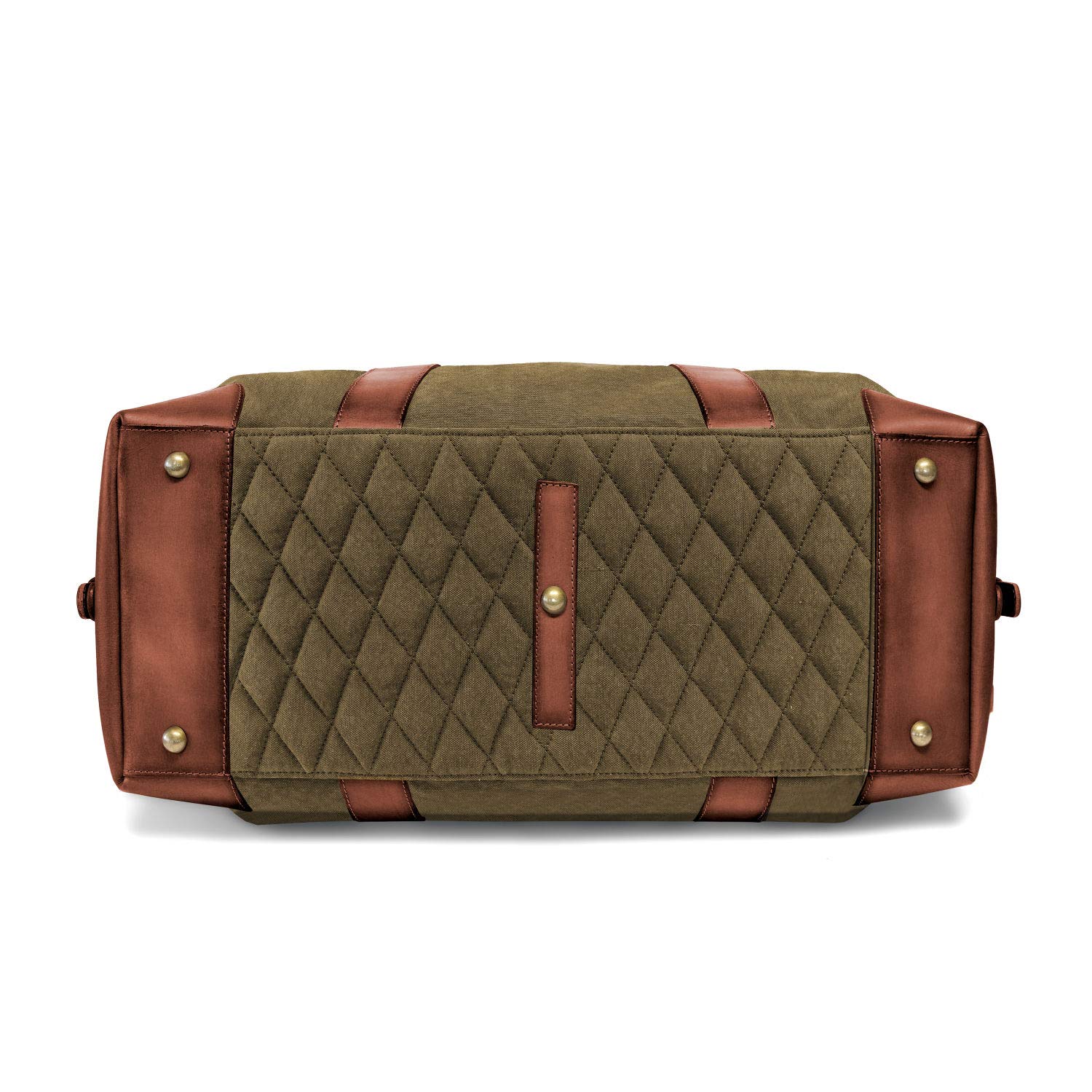 DRAKENSBERG Canvas Leder Weekender 60cm große Reisetasche wasserabweisend erweiterbar 60L Oliv-Grün