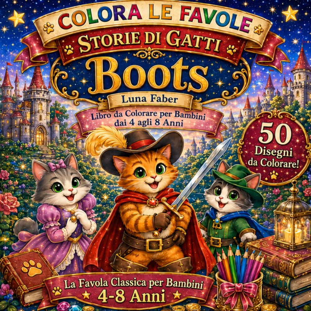 COLORA LE FAVOLE: Storie di gatti: BOOTS