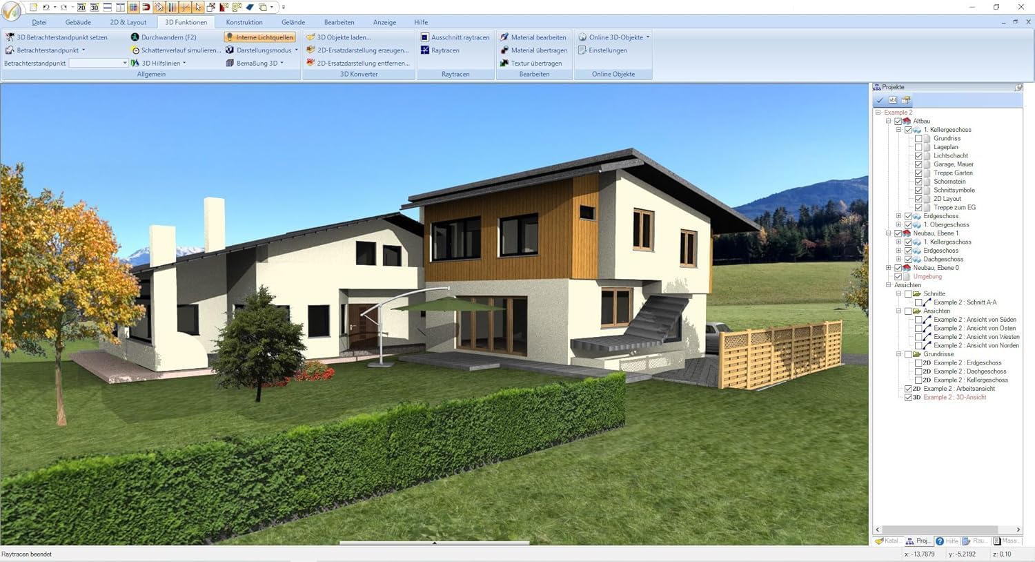 3D CAD 14 Architecture 2D / 3D Architektur für Hausplaner, Grundrisse, Wohnungen für Windows 11, 10, 8., 7