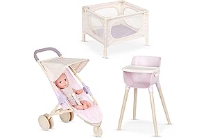 Babi by Battat Doll Nursery Set with Playpen, High Chair and Jogger...