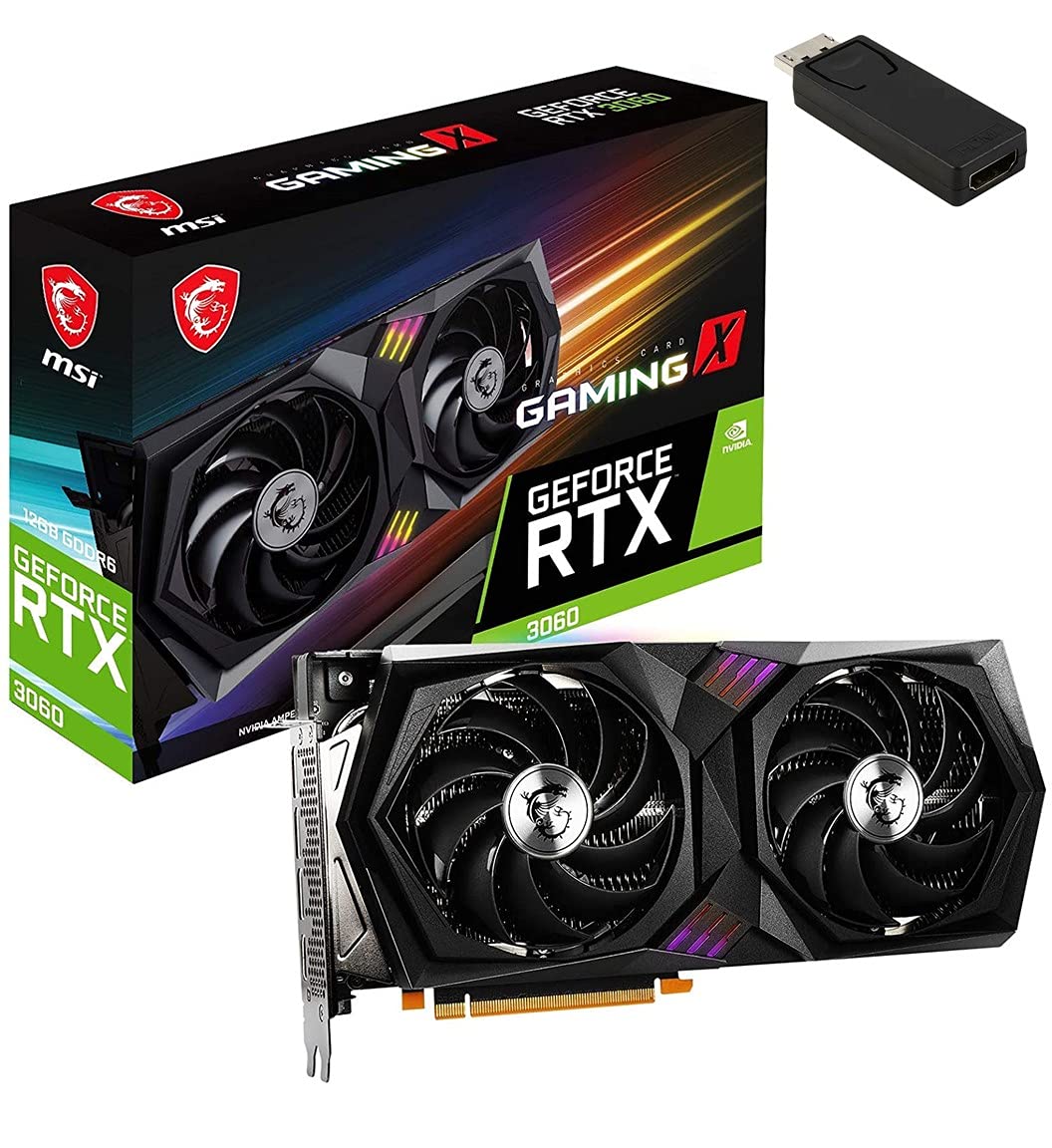 MSI NVIDIA GeForce RTX 3060 Gaming X LED 12GB GDDR6 VRAM Graphics Card X Dual TORX 4.0 Fans 3584 CUD