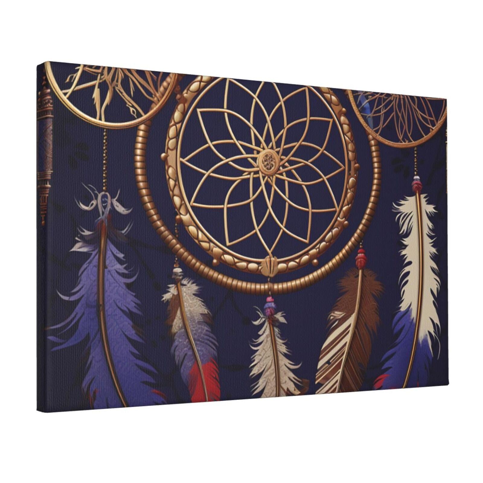 Dwrepo American Dream Catcher Print Wall Art Decorations Canvas Prints Wall Decor Modern Home Decorations For Living Room Bedroom 12x18in