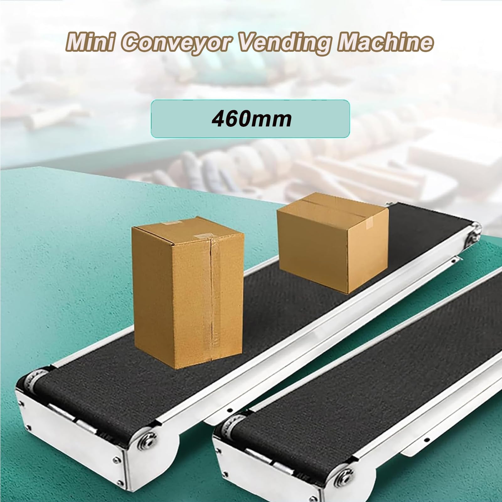 Mini Convoyeur De Table pour Chaîne De Montage, Petit Convoyeur Électrique À Bande, Charge Maximale De 5 Kg, Châssis en Acier Inoxydable, Convoyeur À Vitesse Variable en PVC De 460 Mm pour