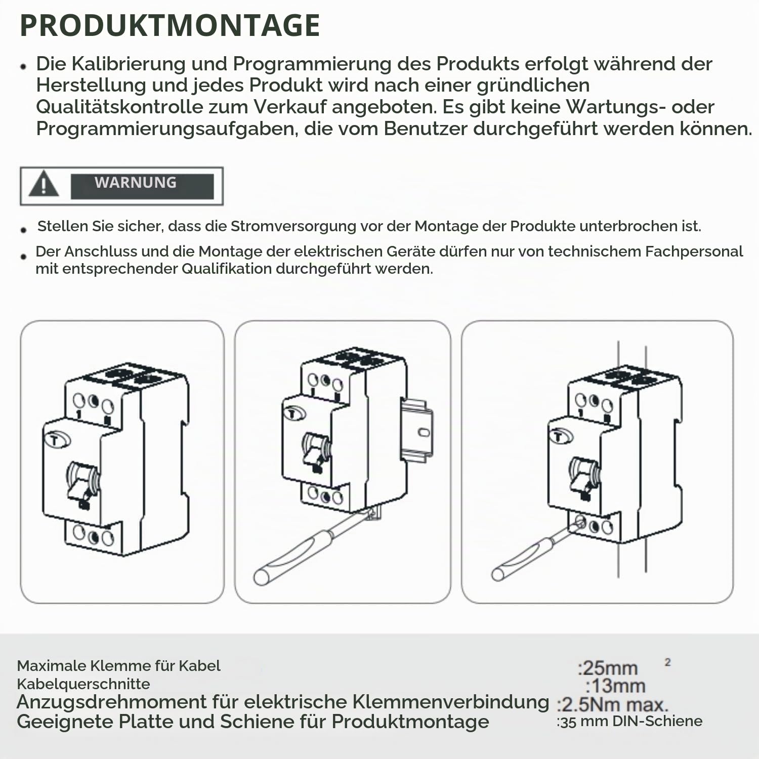 VDE-Zertifizierung FI Schutzschalter 40A 30mA 4P Typ B | Allstromsensitiv RCD | Für Wallboxen & Ladestationen