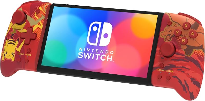 Nintendo Switch Split Pad Pro (Pikachu y Charizard) - control ergonómico para modo portátil - Con licencia oficial de Nintendo y Pokémon