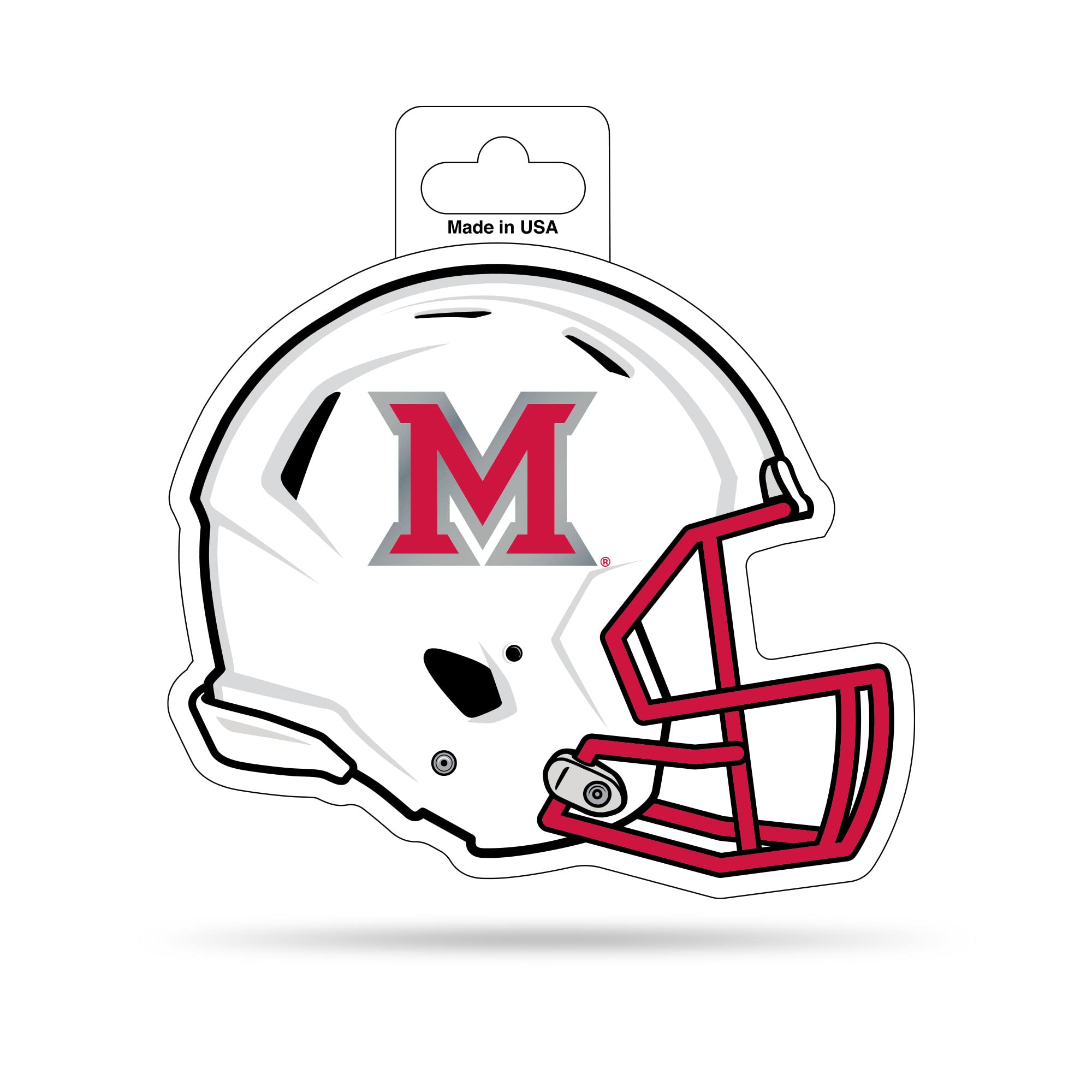 Rico Industries NCAA Miami (OH) Redhawks Helmet Decal - 4.75" X 5" Shape Cut Sticker - View #8